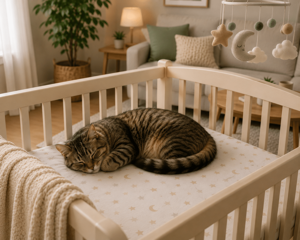 Is It Safe for My Baby If My Cat Sleeps in Their Crib?
