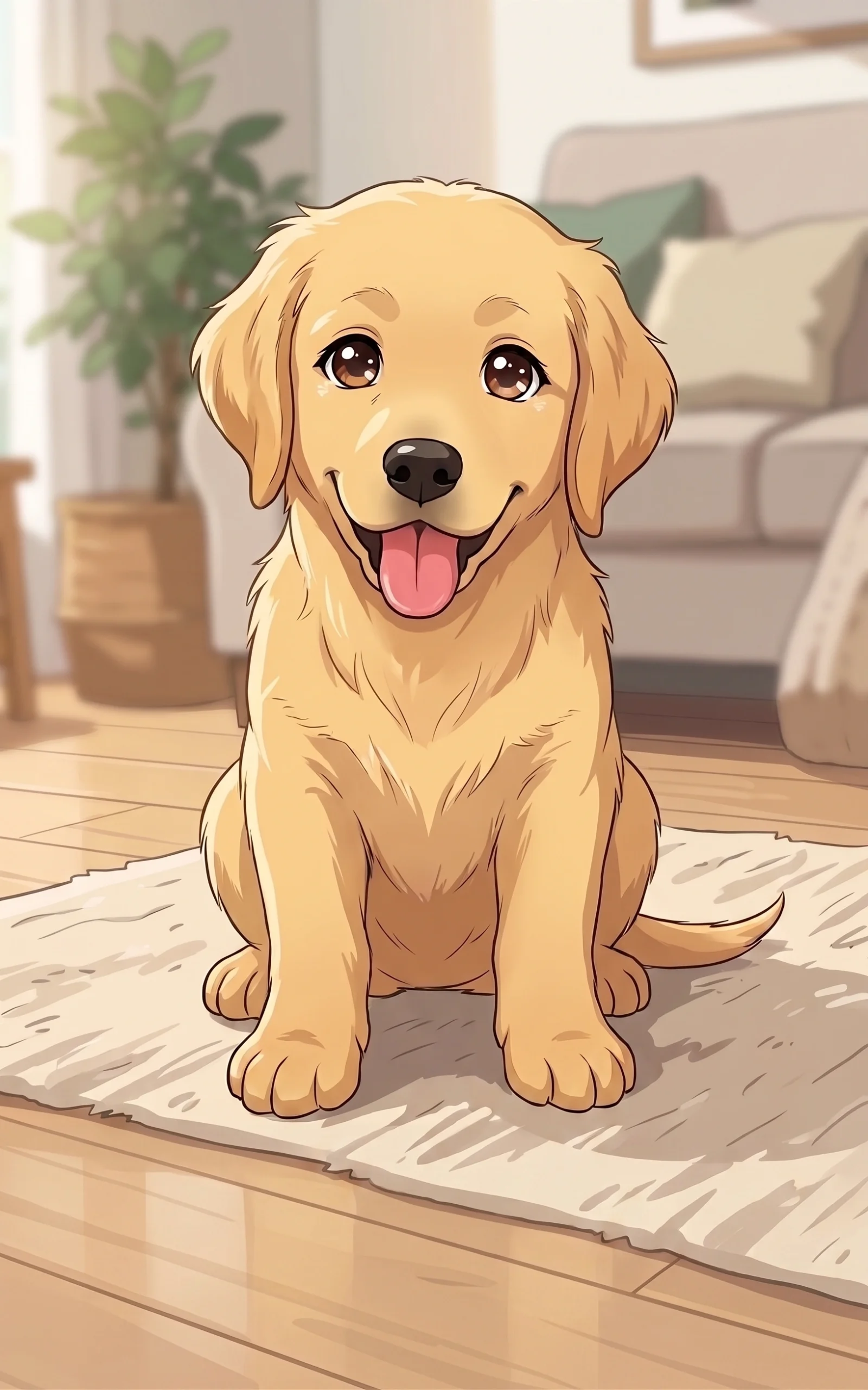 Literary sketch illustration of Hazel the dog